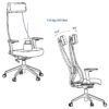 Office chair with armrests white