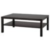 Coffee table blackbrown 118x78 cm