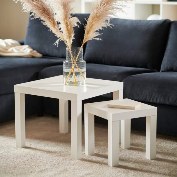 Side table white 35x35 cm