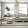 4seat sofa with chaise longues light greenwood