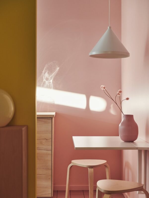 Dropleaf table white 74x60 cm