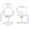 Swivel chair whitebeige