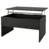 Adjustable coffee table black 90 cm