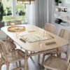 Dining table light bamboo 180x90 cm